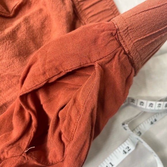 Umgee Orange Wide Leg pants with Elastic Waistband - Picture 11 of 12